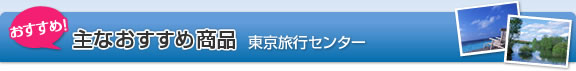 主なおすすめ商品、東京旅行センター(羽田発)
